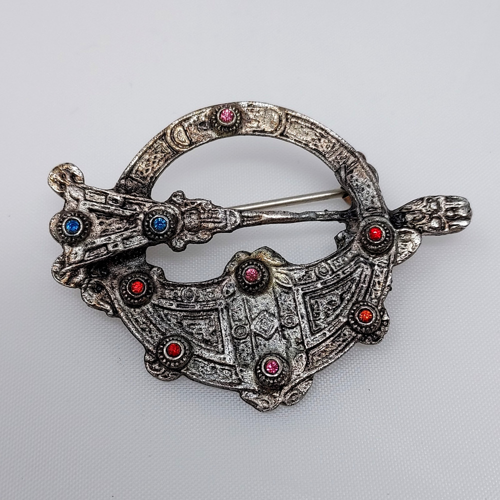 Vintage Brooch Hebrew Mizpah Edwardian WWI or Earlier Love Protection Signed
